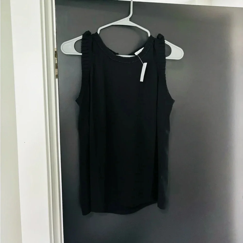 J. Crew Black Scoop Neck Sleeveless Tank Top
